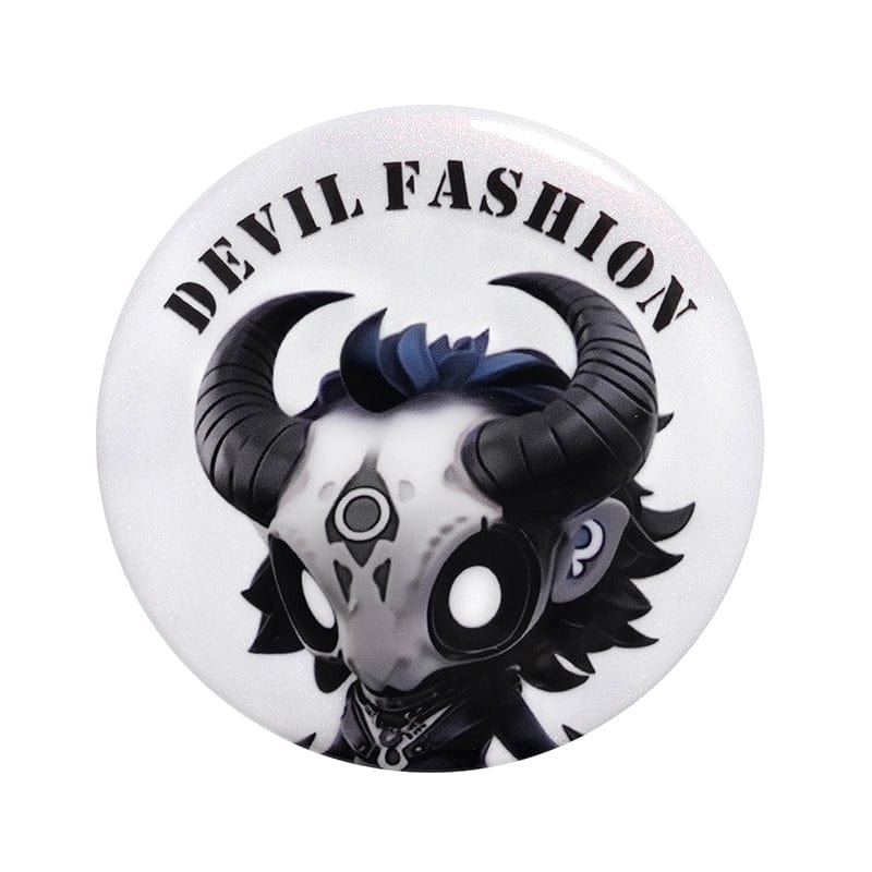 Devil Fashion Hitt Pattern Brooch Badge