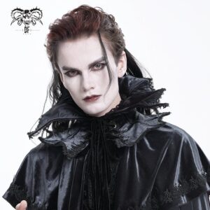 Men's Gothic Lace-up Crochet Neckwear