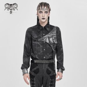 Men's Punk Printed Bullet Shirt