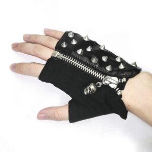 Men's Punk Skull Rivets Gloves
