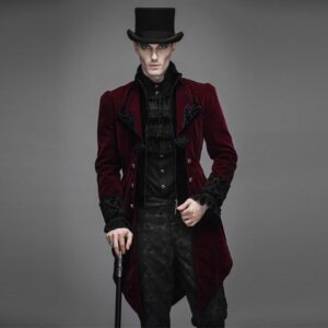 Men's Ruffled Sleeve Vintage Tailcoat