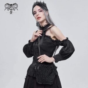 Women's Gothic Floral Bucket Bag