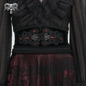 Women's Gothic Floral Embroidered Beaded Belt