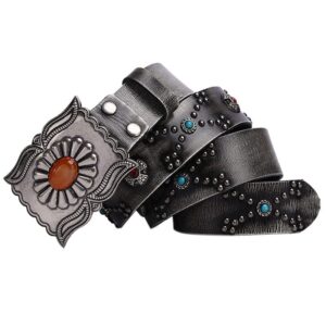 Men's Gothic Diamante Cross Studded Belt