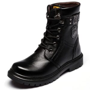 Men's Iron Buckle Strap Lace Up Martin Boots