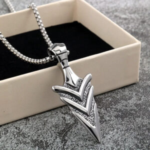 Men's Punk Geometric Arrow Necklace