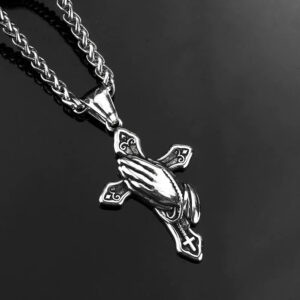 Men's Punk Praying Hands Necklace