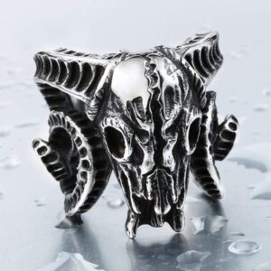 Men's Punk Sheepshead Rings