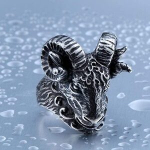 Men's Punk Sheepshead Rings
