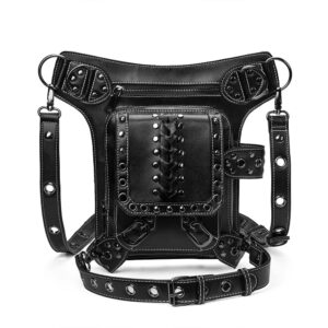 Men's Steampunk Eyelets Multifunctional Faux Leather Bag