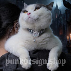 Pet's Gothic Double-layer Imitation Pearl Cat Choker