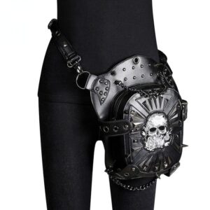 Steampunk Skull Chained Outside Bag