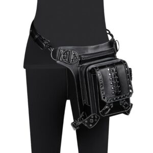Steampunk Sutural Buckles Motorcycle Bag