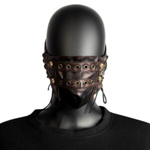 Unisex Punk Eyelet Lace-up Mask