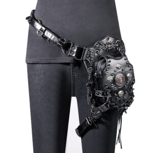 Unisex Punk Studded Devil Eye Chained Bag