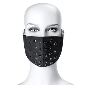 Unisex Steampunk Rivets Eyelets Adjustable Mask