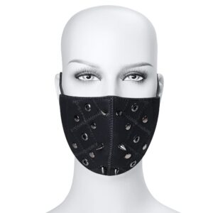 Unisex Steampunk Rivets Eyelets Adjustable Mask