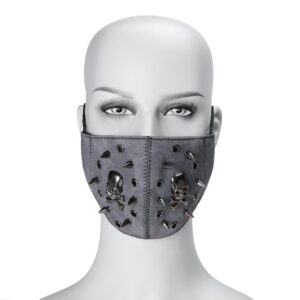 Unisex Steampunk Skulls Rivets Stitch Mask