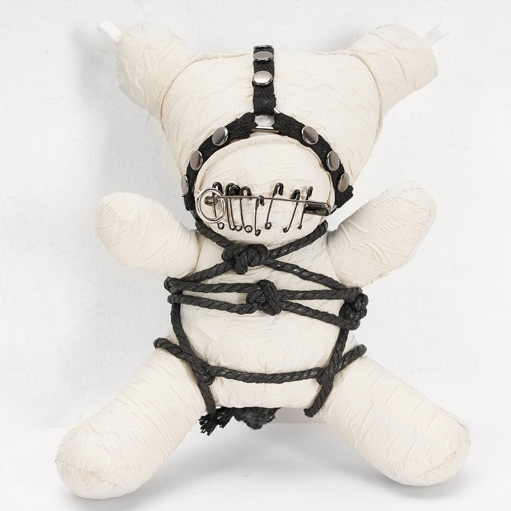 Gothic Black Bear Doll Keychain Home Decoration