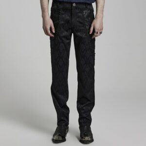 Men's Gothic Jacquard Lace Pants