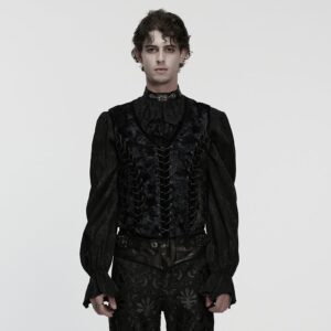 Men's Gothic Lace-up Buckle-up Strap Vest