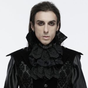 Men's Gothic Mesh Lace Diamond Neckwear