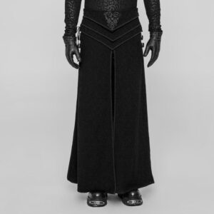 Men's Punk Side Slit Long Skirt
