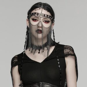 Women's Gothic Cross Tassels Chained Headwear