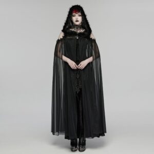 Women's Gothic Embroidered Hooded Cloak