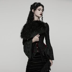 Women's Gothic Feathered Tassel Fan
