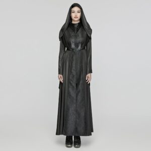 Women's Gothic Flared Sleeved Witch Dress with Hood