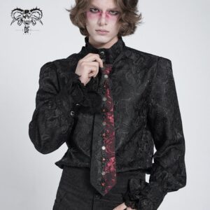 Men's Gothic Contrast Color Cross Necktie