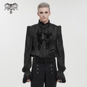 Men's Gothic Puff Sleeved Ruffled Shirt