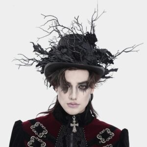 Men's Gothic Rose Leaf Branch Hat