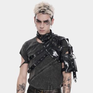 Men's Punk Asymmetric Buckle-up Straps Body Harness
