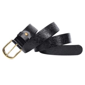 Men's Gothic Floral Embossed Belt
