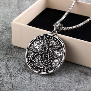 Men's Punk Angel Letter Pendant Necklace