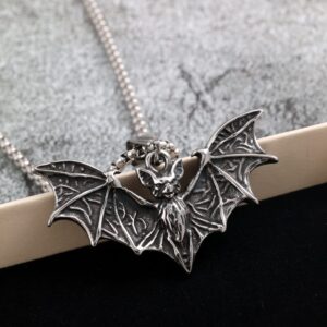 Men's Punk Bat Pendant Necklace