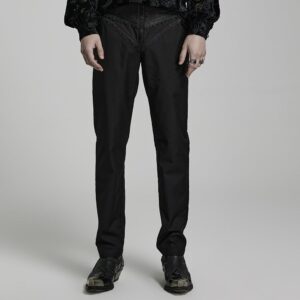 Men's Gothic High-waisted Zipper Suit Pants