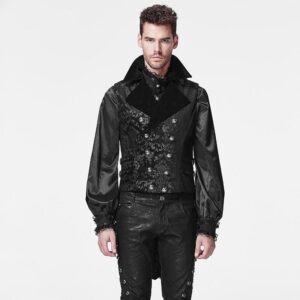 Men's Gothic Floral Printed High/low Waistcoat