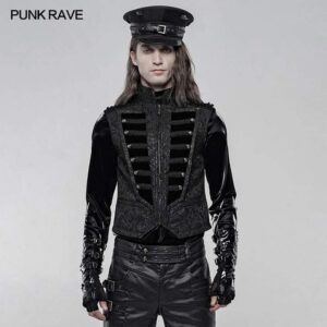 Men's Gothic Jacquard Front Breasted Vests
