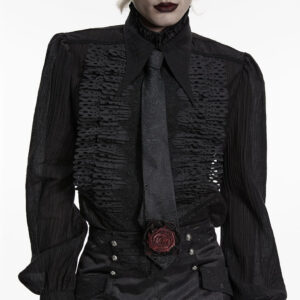 Men's Gothic Rose Chained Tie